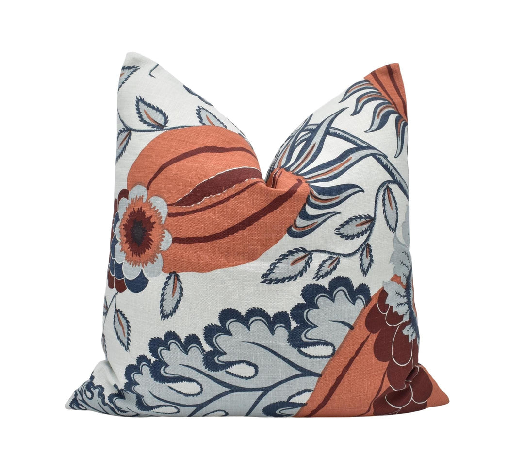 a pillow with a flower pattern on it