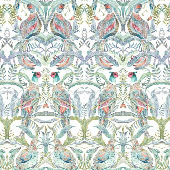 Voyage - Netherton - Pomegranate - Striking Watercolour Statement Cushion Cover Contrast Piped Throw Pillow Designer Home Decor.