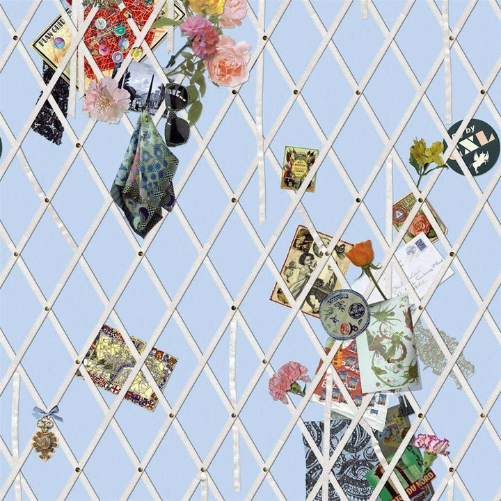 Designers Guild / Christian Lacroix - Souvenir Ciel - Made To Measure Professionally Made Roman Blind.