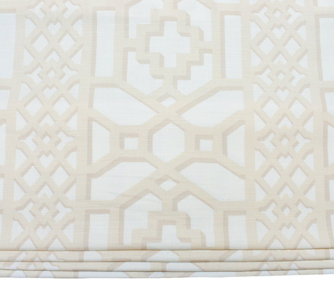 Schumacher - Zanzibar Trellis - Blush - Made To Measure Professionally Made Roman Blind.