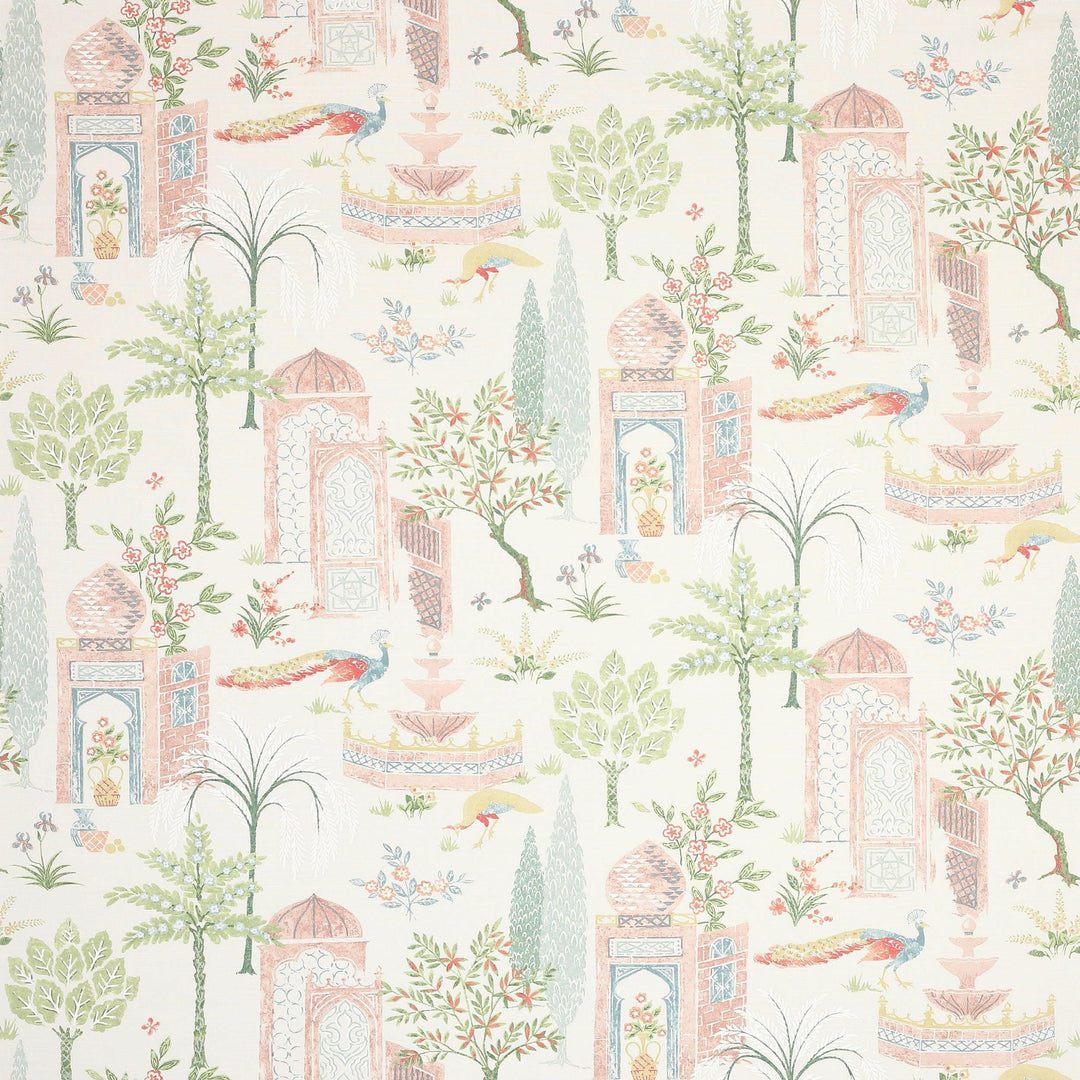 Jane Churchill - Persian Grove - Pink / Grey - Delicate Indian Garden Cushion Cover - Handmade Throw Pillow Designer Home Décor.