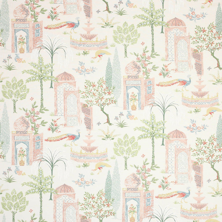 Jane Churchill - Persian Grove - Pink / Grey - Delicate Indian Garden Cushion Cover - Handmade Throw Pillow Designer Home Décor.