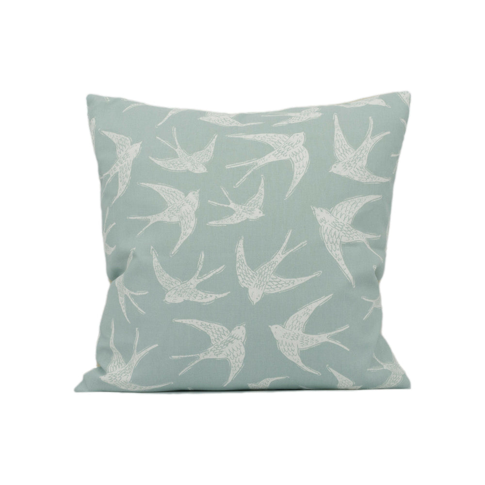 Clarke and Clarke - Fly Away - Duckegg - Pretty Birds in Flight Cushion Cover - Handmade Throw Pillow - Designer Home Décor.