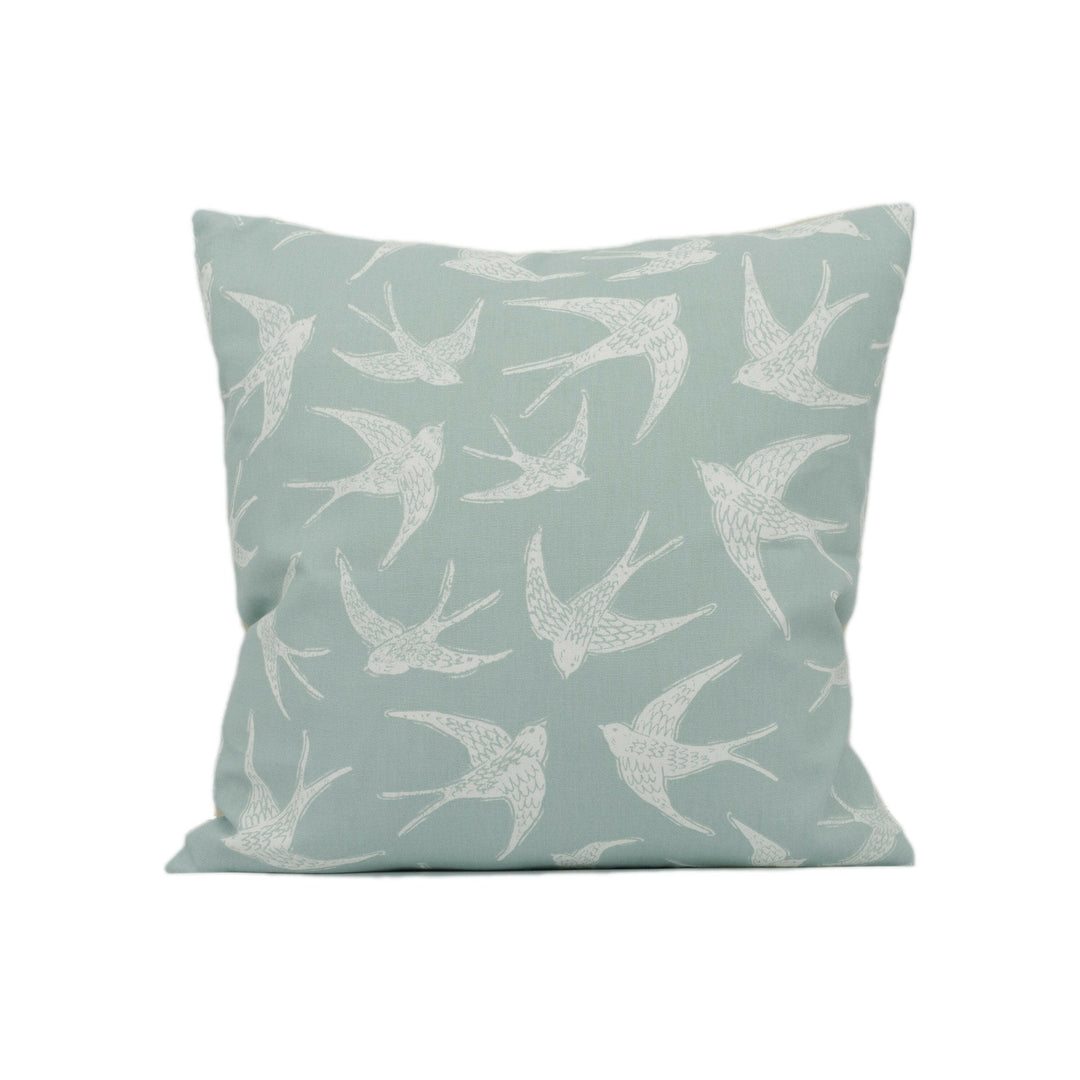 Clarke and Clarke - Fly Away - Duckegg - Pretty Birds in Flight Cushion Cover - Handmade Throw Pillow - Designer Home Décor.