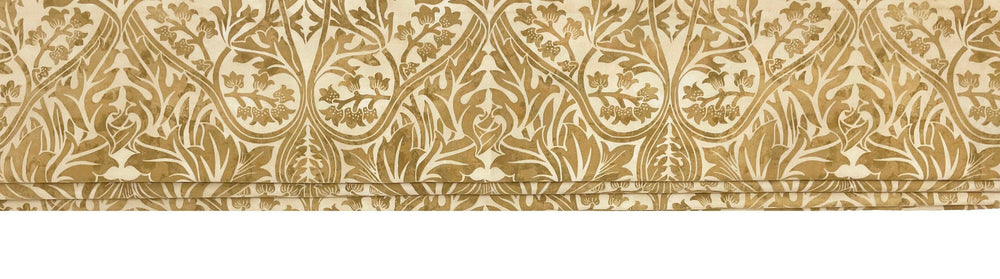William Morris - Bluebell - Gold Vellum - Professionally Made Roman Blind Made to Measure.