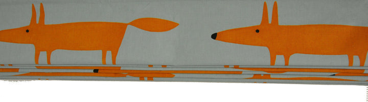 Scion - Mr Fox - Sky, Tangerine and Chalk - Made To Measure Professionally Made Roman Blind.
