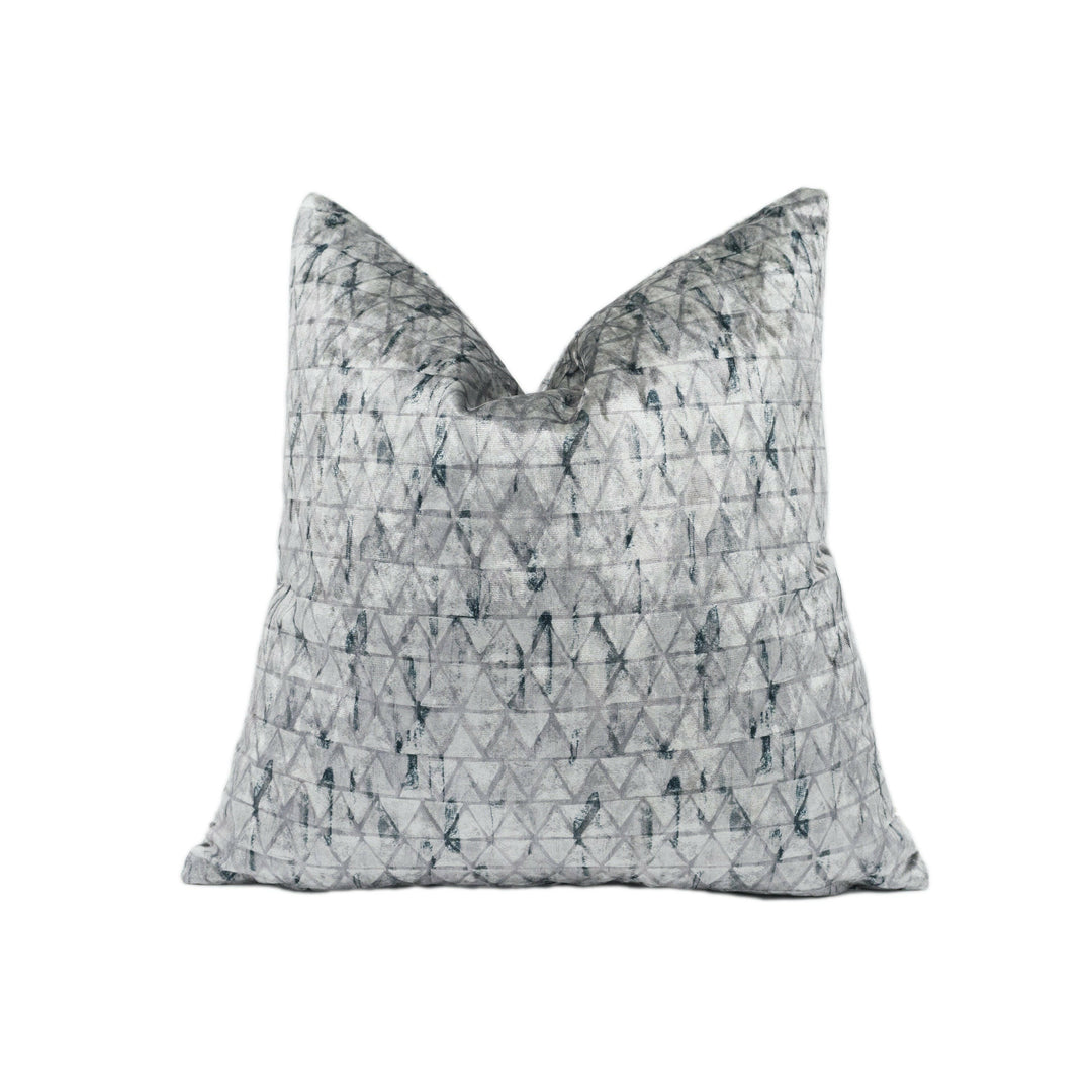 Utopia - Design 7 - Graphite - Stunning Velvet Cushion Cover Handmade Throw Pillow Designer Home Décor.