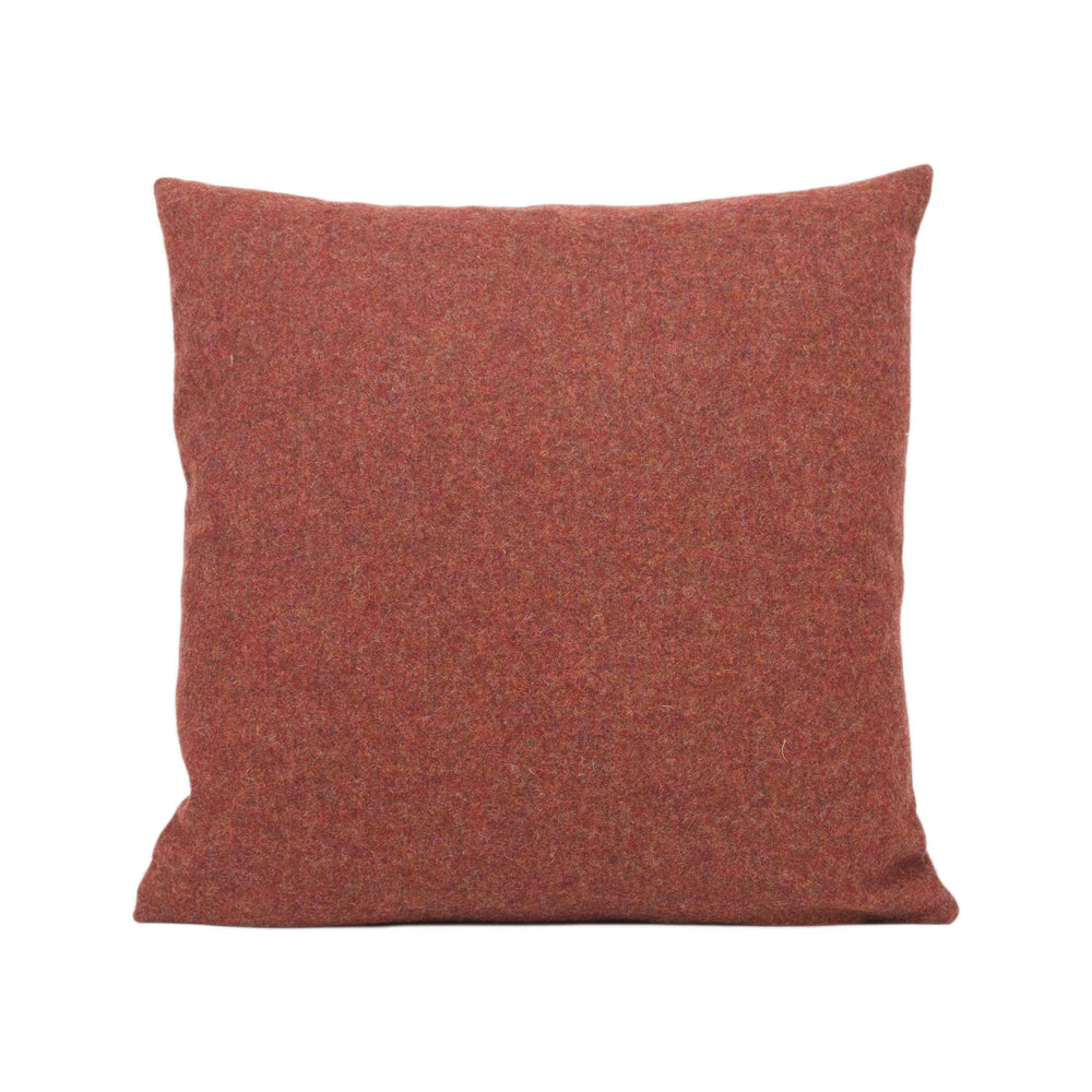 Abraham Moon - Earth - Plum - 100% Wool Cushion Cover - Designer Plaid Pillow Cover - Handmade Custom Abraham Moon Pillow.