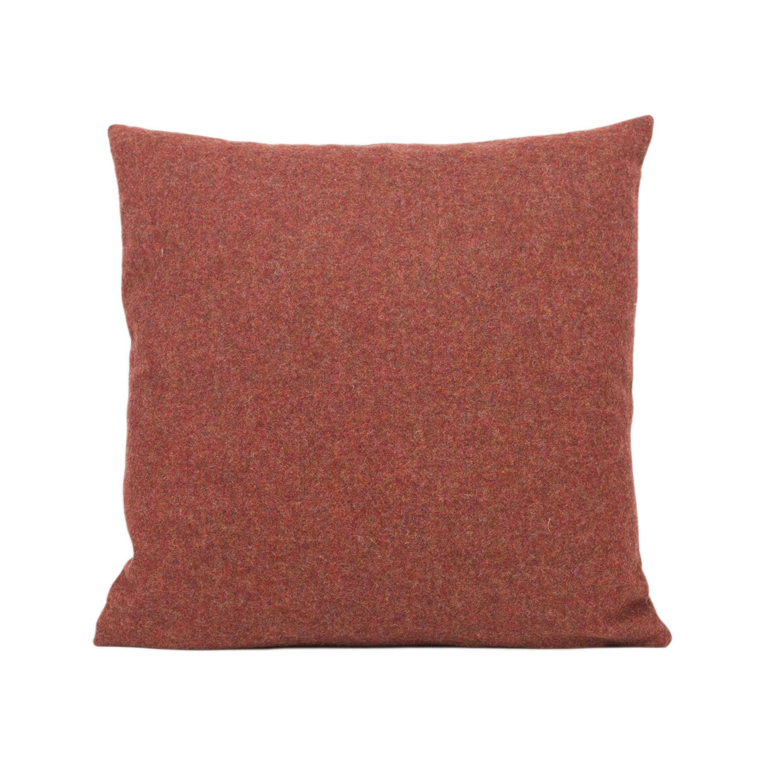 Abraham Moon - Earth - Plum - 100% Wool Cushion Cover - Designer Plaid Pillow Cover - Handmade Custom Abraham Moon Pillow.