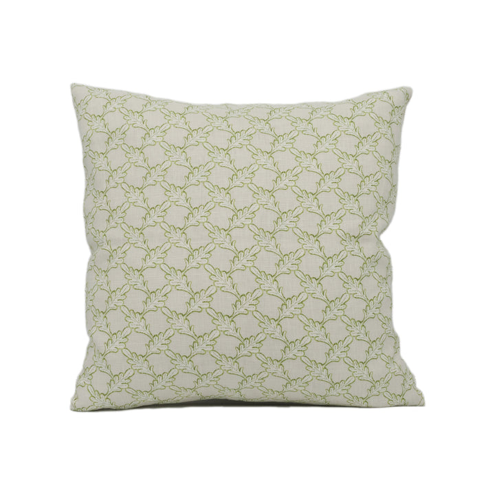 Colefax and Fowler - Oaken - Beige - Elegant Oak Leaf Motif Cushion Cover - Handmade Throw Pillow - Designer Home Décor