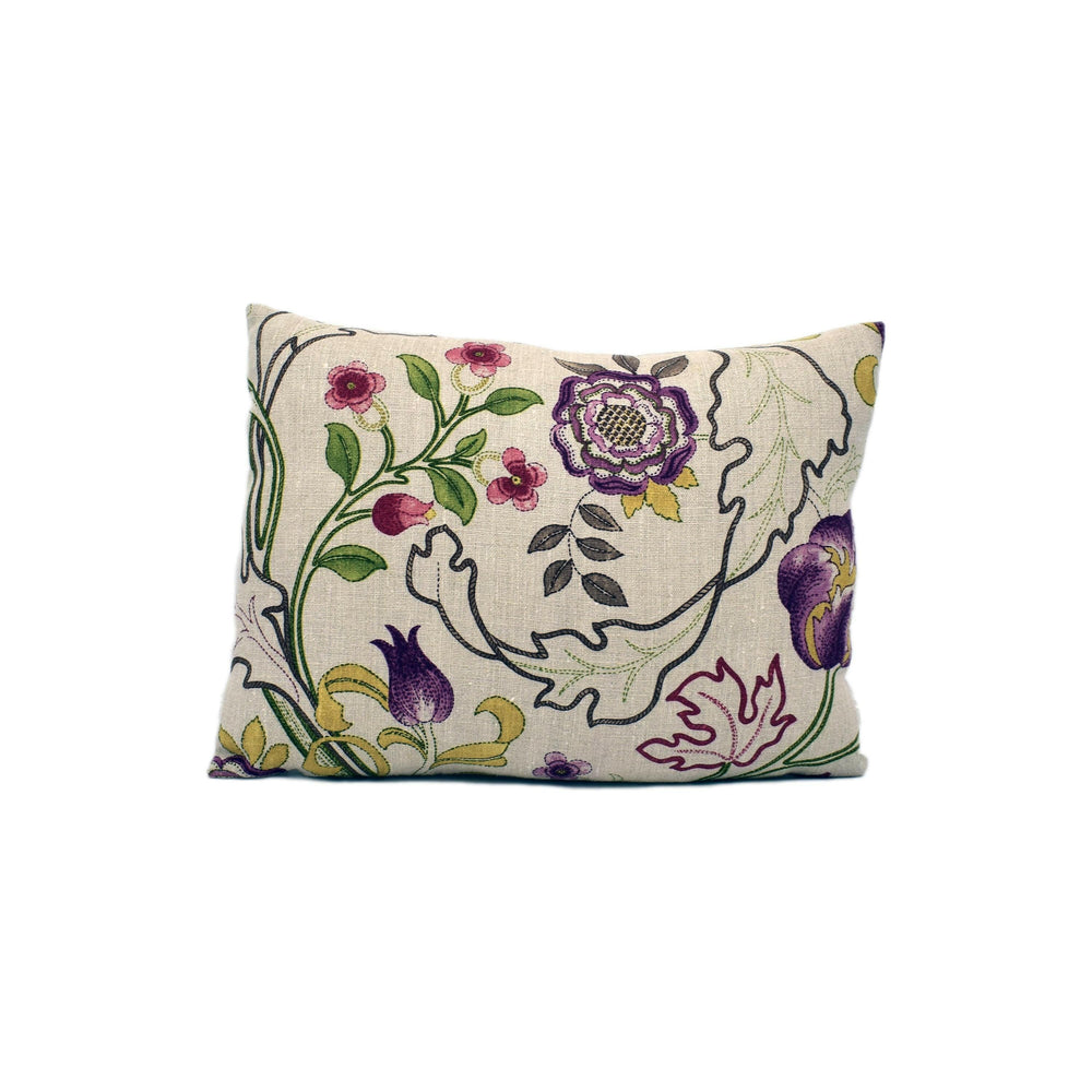 William Morris - Mary Isobel - Wine / Linen Cushion Cover Throw Pillow Designer Home Decor.