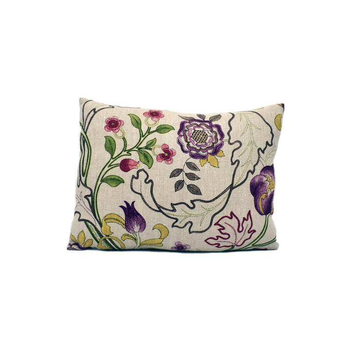 William Morris - Mary Isobel - Wine / Linen Cushion Cover Throw Pillow Designer Home Decor.