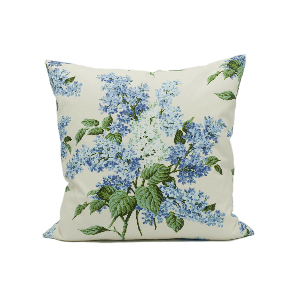 Schumacher - Proust's Lilacs - Blue - Vintage Inspired Floral Chintz Cushion Cover - Handmade Throw Pillow - Designer Home Décor.
