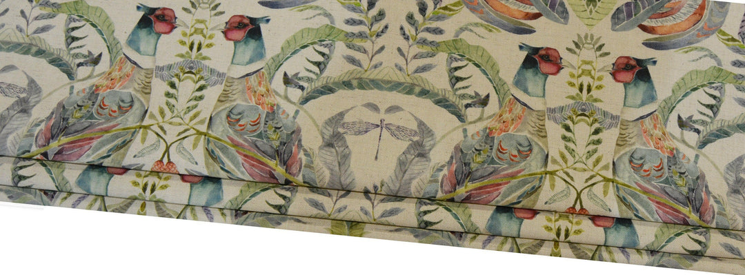 Voyage Decoration - Netherton - Pomegranate  - Professionally Made Roman Blind Made to Measure.