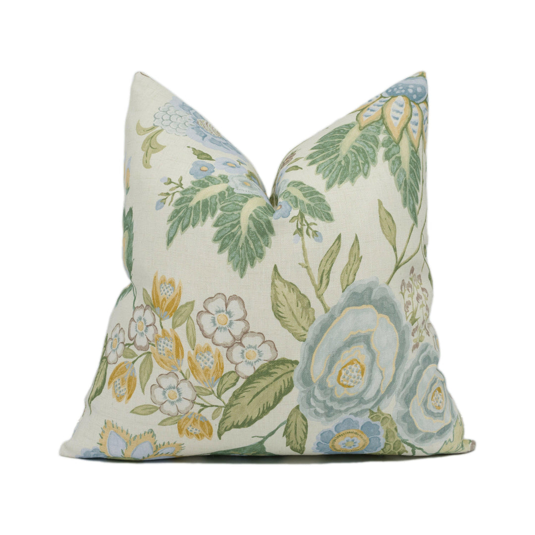 Colefax and Fowler - Emmeline - Old Blue - Lively Classic Floral Cushion Cover - Handmade Throw Pillow - Designer Home Décor.