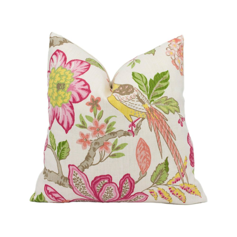 Schumacher - Huntington Gardens - Multi - Stunning Tree Of Life Designer Cushion Cover - Handmade Throw Pillow - Luxury Home Decor.