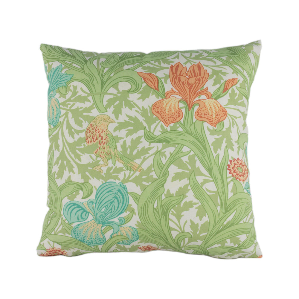 William Morris - Iris - Fennel / Aqua - Stunning Classic English Designer Cushion Cover Home Décor Throw Pillow.