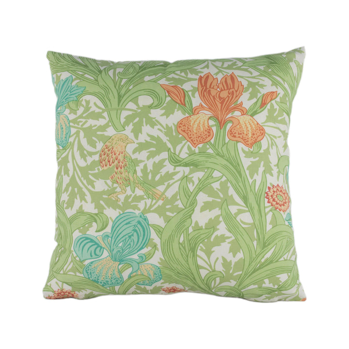 William Morris - Iris - Fennel / Aqua - Stunning Classic English Designer Cushion Cover Home Décor Throw Pillow.