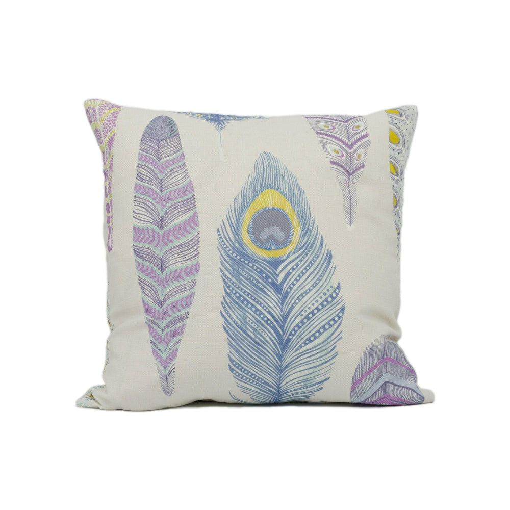 Voyage Decoration - Samui Print - Heather - Quirky Illustrative Feather Cushion Cover - Handmade Throw Pillow Designer Home Décor.