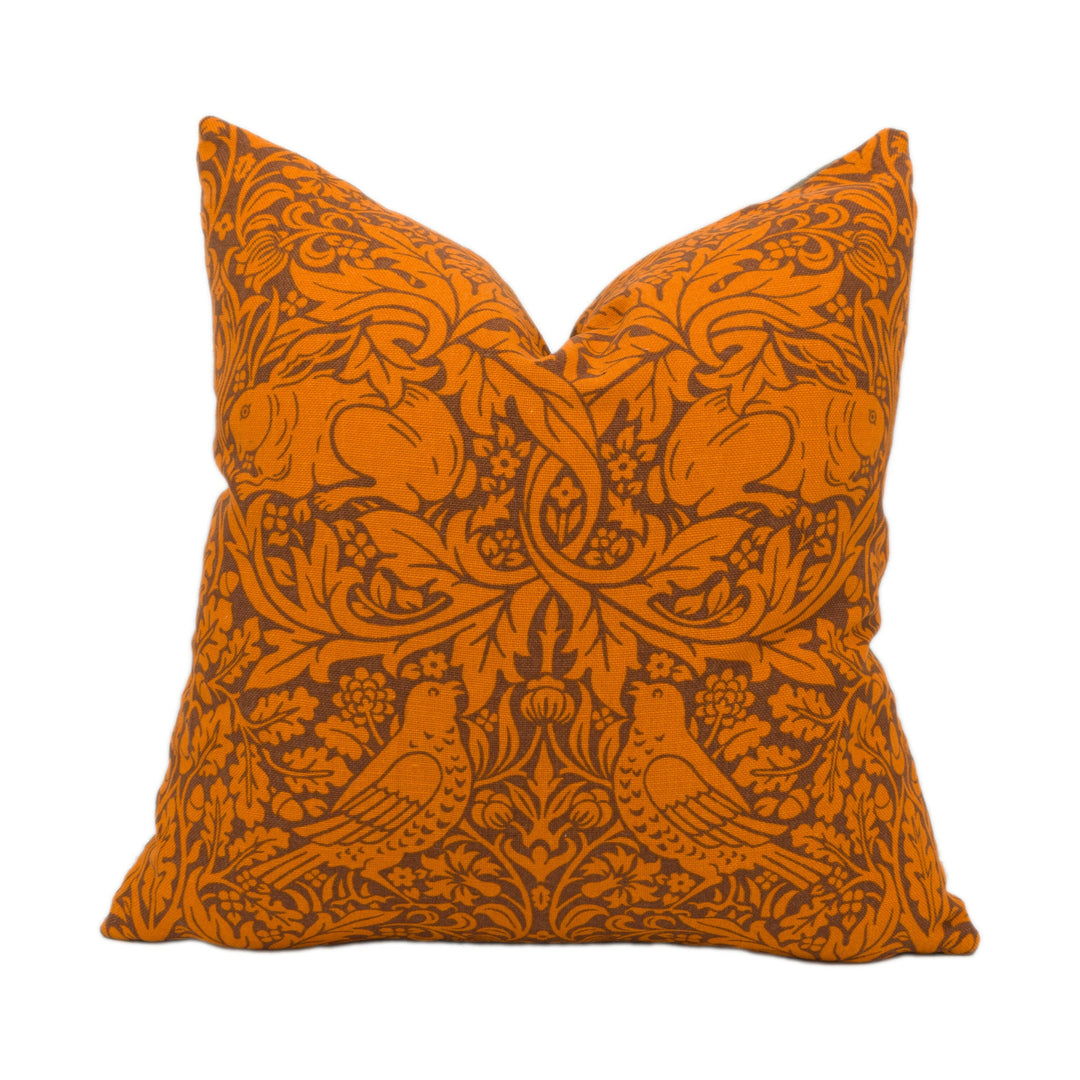 William Morris - Ben Pentreath - Brer Rabbit - Burnt Orange - Handmade Cushion Cover Stunning Throw Pillow Designer Home Décor.