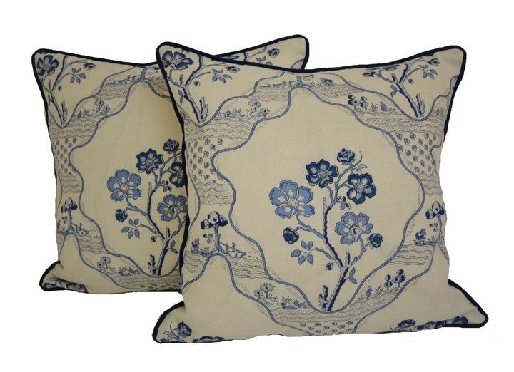 Schumacher - Marella - Delft - Cushion Cover Pillow Throw.