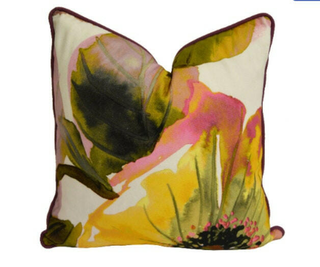 Prestigious Textiles - Jardin - Antique - Stunning Contrast Piped Cushion Cover Throw Pillow Designer Home Decor.