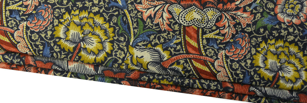 William Morris - Wandle - Indigo / Carmine - Made To Measure Professionally Made Roman Blind.