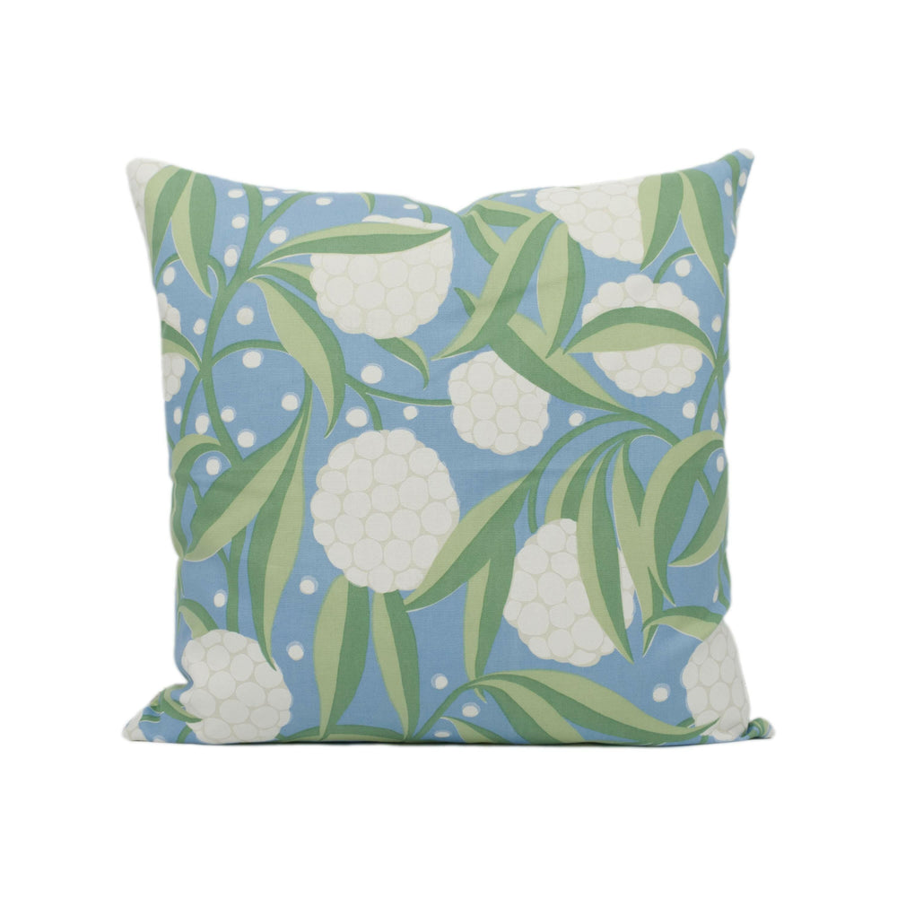 Schumacher - Rubus - Delft - Large Scale Painterly Floral Cushion Cover - Handmade Throw Pillow - Designer Home Décor.