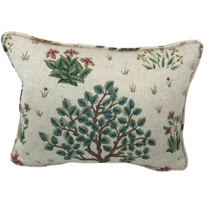 William Morris - Orchard - Bayleaf / Rose - Delicate Medieval Tree Tapestry Designer Cushion Cover - Luxury Throw Pillow - Handmade Home.