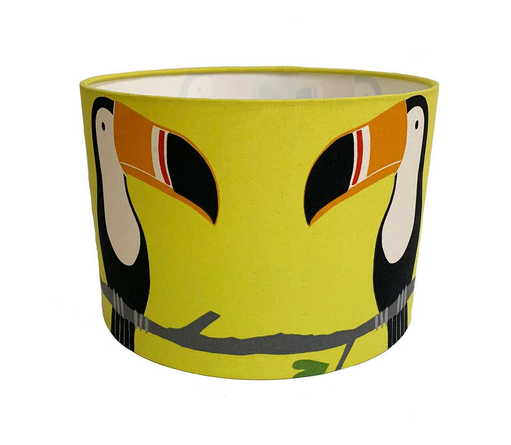 Scion - Terry Toucan - Tangerine / Charcoal / Maize - Lampshade Stunning Handmade.