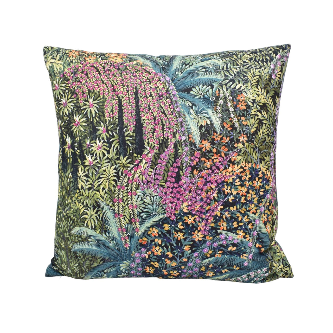 a pillow with a colorful floral design on it