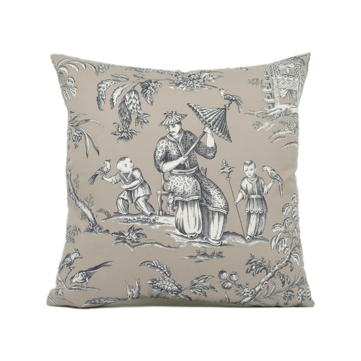 Manuel Canovas - Mandarin - Beautiful Asian Inspired Chinoiserie Toile Cushion Cover - Handmade Throw Pillow - Designer Home Décor.