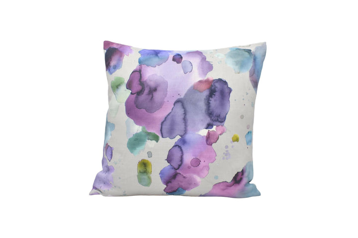 Voyage - Cloud Burst - Damson - Gorgeous Watercolour Cloud Designer Cushion Cover - Luxury Throw Pillow - Handmade Home Decor.