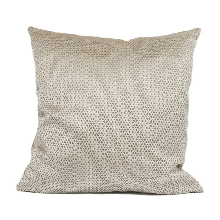Clarke & Clarke – Loreto – Stone – Cushion Cover – Cream & Grey Diamond Velvet