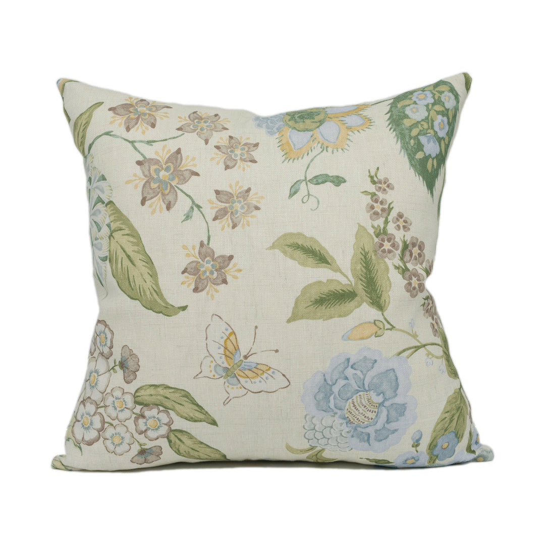 Colefax and Fowler - Emmeline - Old Blue - Lively Classic Floral Cushion Cover - Handmade Throw Pillow - Designer Home Décor.