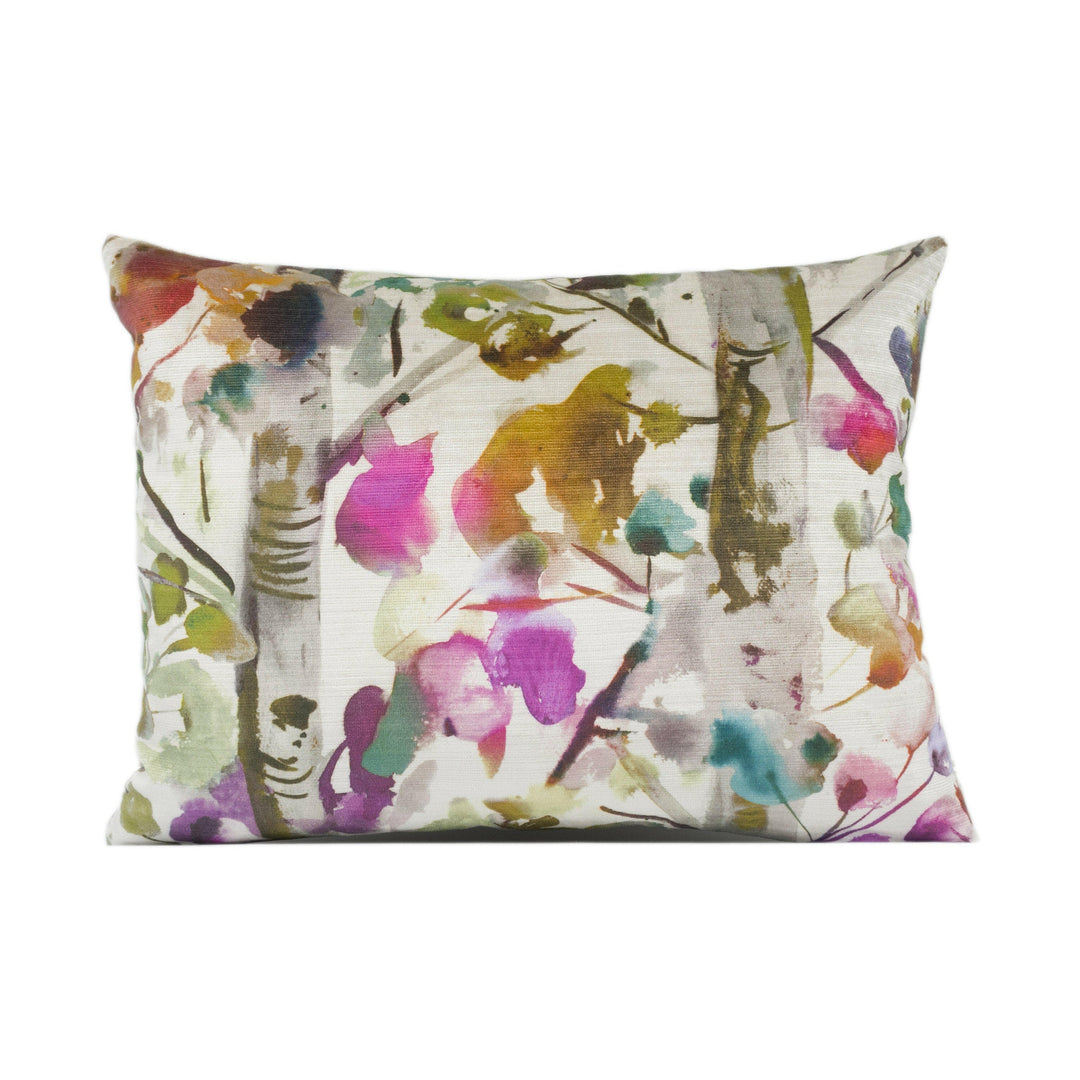 Voyage - Izusa - Lotus - Stunning Iridescent Watercolour Tree Cushion Cover - Handmade Throw Pillow Designer Home Decor.