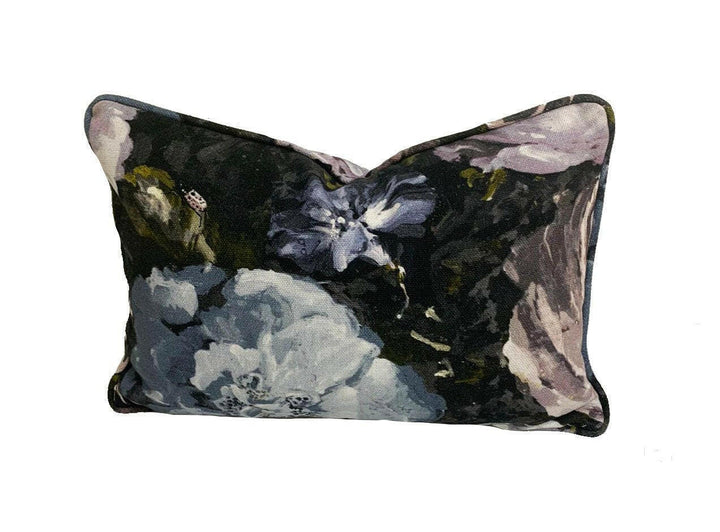 Clarke & Clarke - Floretta - Blush / Charcoal - Stunning Luxurious Floral Cushion Cover Throw Pillow Designer Home Decor.