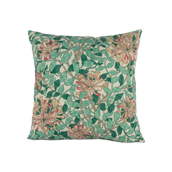 William Morris - Honeysuckle - Artichoke / Plaster - Stunning Classic English Designer Cushion Cover Home Décor Throw Pillow.