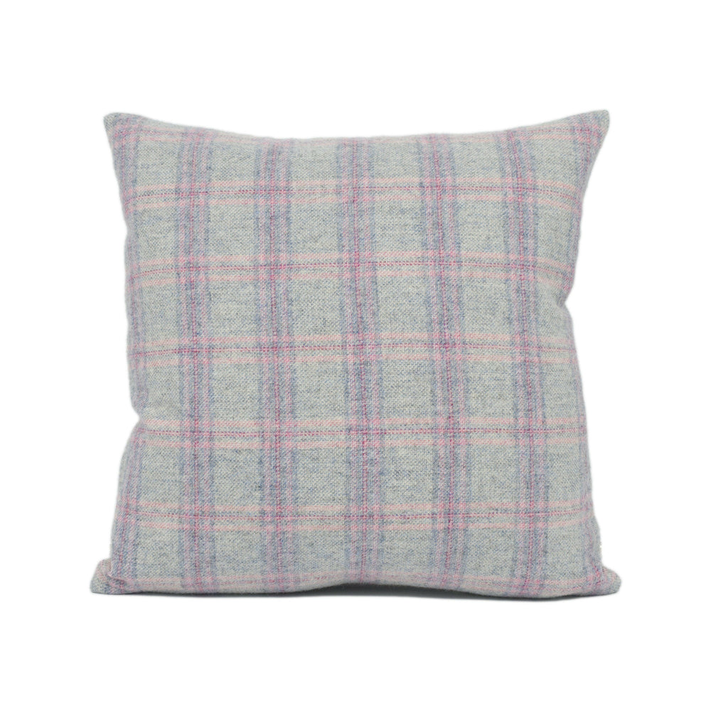 Voyage - Newton - Wisteria - 100% Wool Plaid Tartan Cushion Cover - Handmade Throw Pillow - Designer Home Décor.