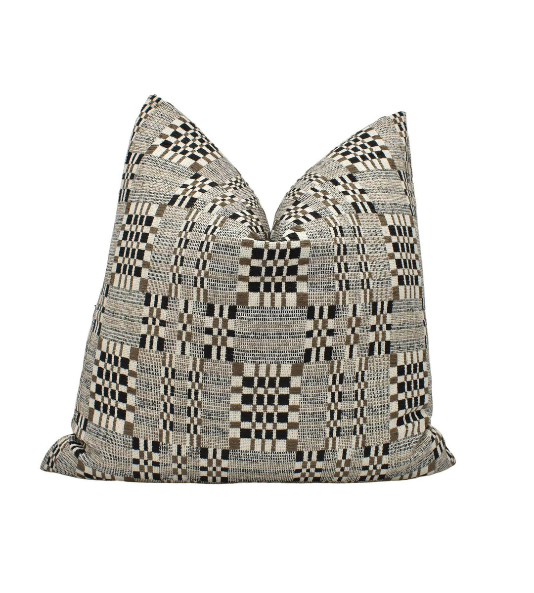 Schumacher - Brimfield - Cinder - Soft Intricate Flea Market Woven Designer Cushion Cover - Luxury Throw Pillow - Handmade Home Décor.