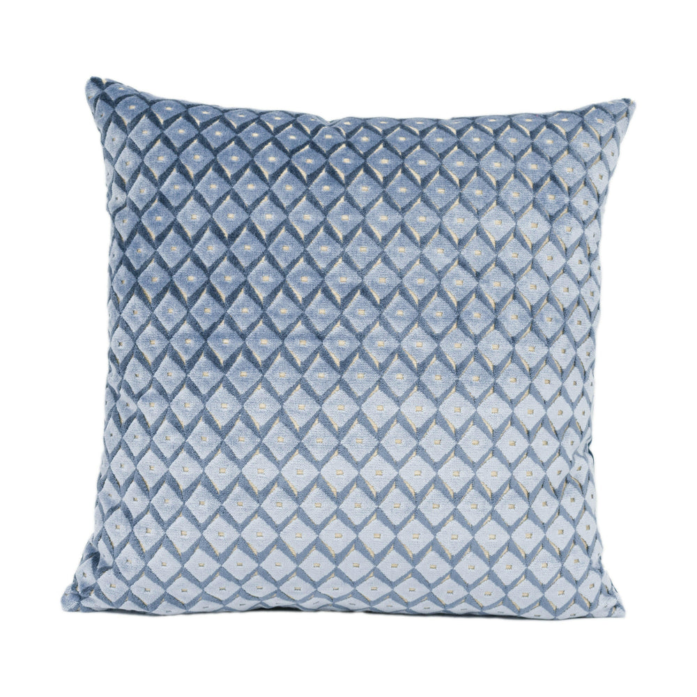 Jane Churchill - Mimosa - Blue - Stunning Designer Velvet Cushion Cover Home Décor Throw Pillow.