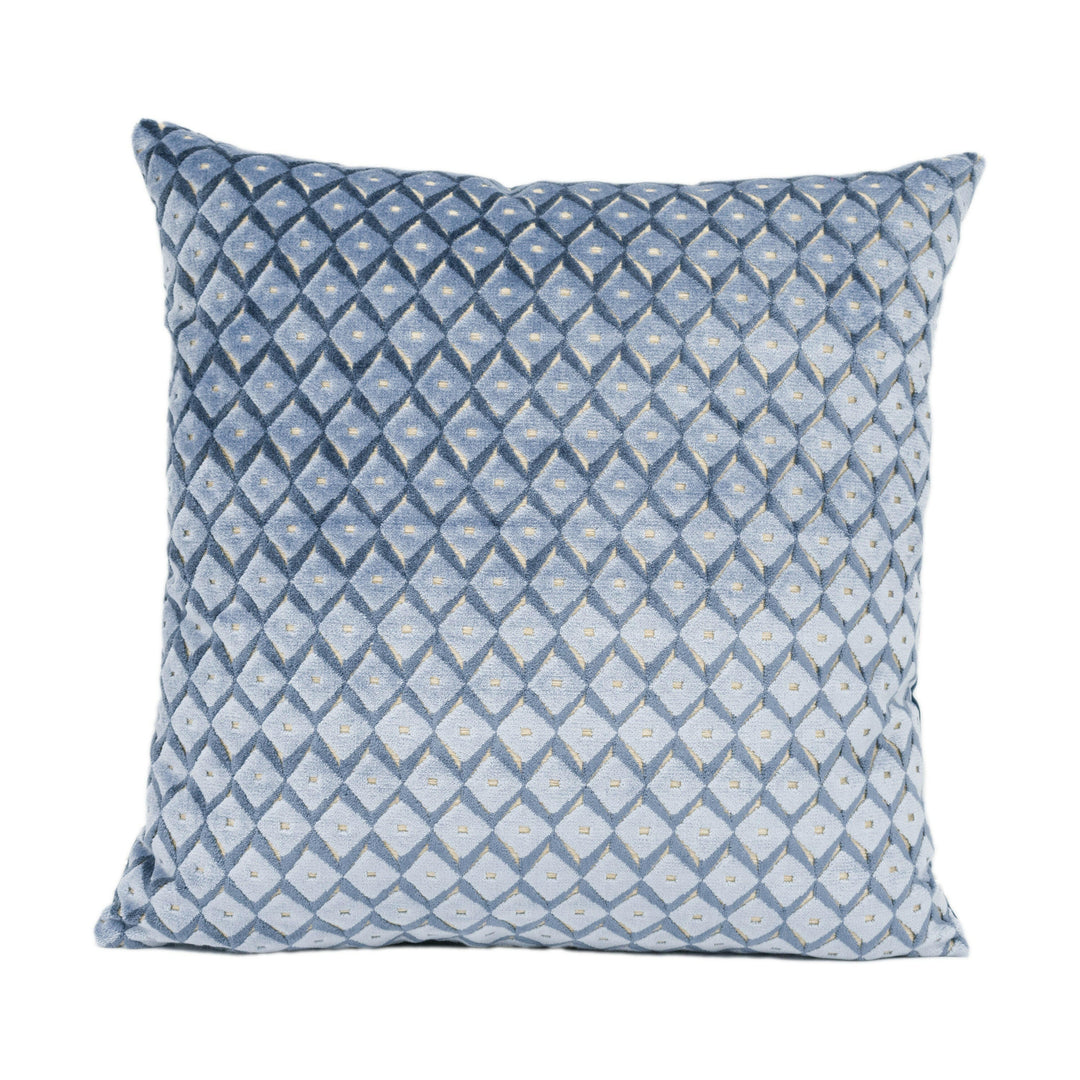 Jane Churchill - Mimosa - Blue - Stunning Designer Velvet Cushion Cover Home Décor Throw Pillow.