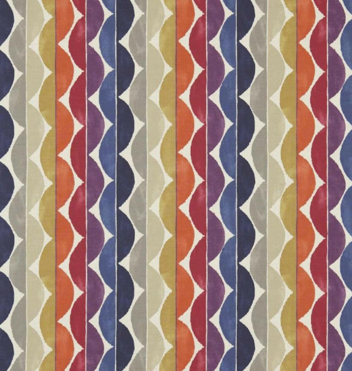 Scion - Yoki - 5 Colourways Available - Terracotta / Berry / Sapphire / Denim / Fig - Retro Curvy Cushion Cover - Handmade Throw Pillow.