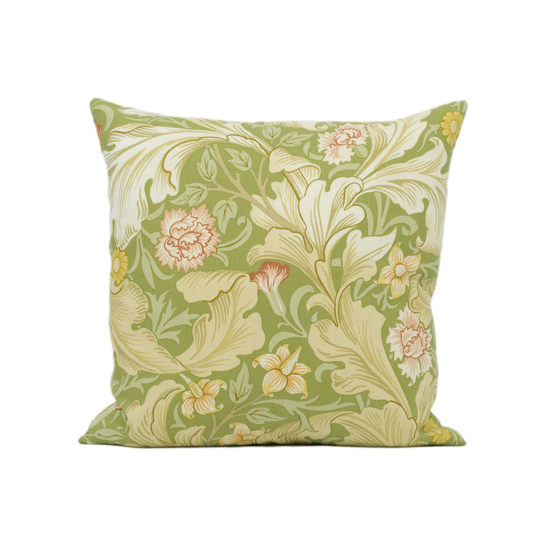 William Morris - Leicester - Green - Scrolling Acanthus Leaf Cushion Cover - Handmade Throw Pillow - Designer Home Décor.
