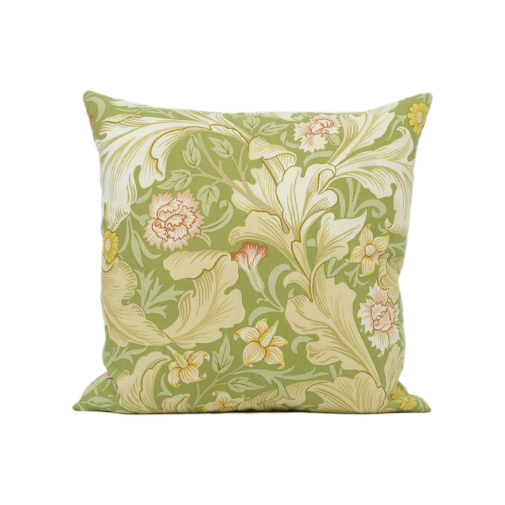 William Morris - Leicester - Green - Scrolling Acanthus Leaf Cushion Cover - Handmade Throw Pillow - Designer Home Décor.