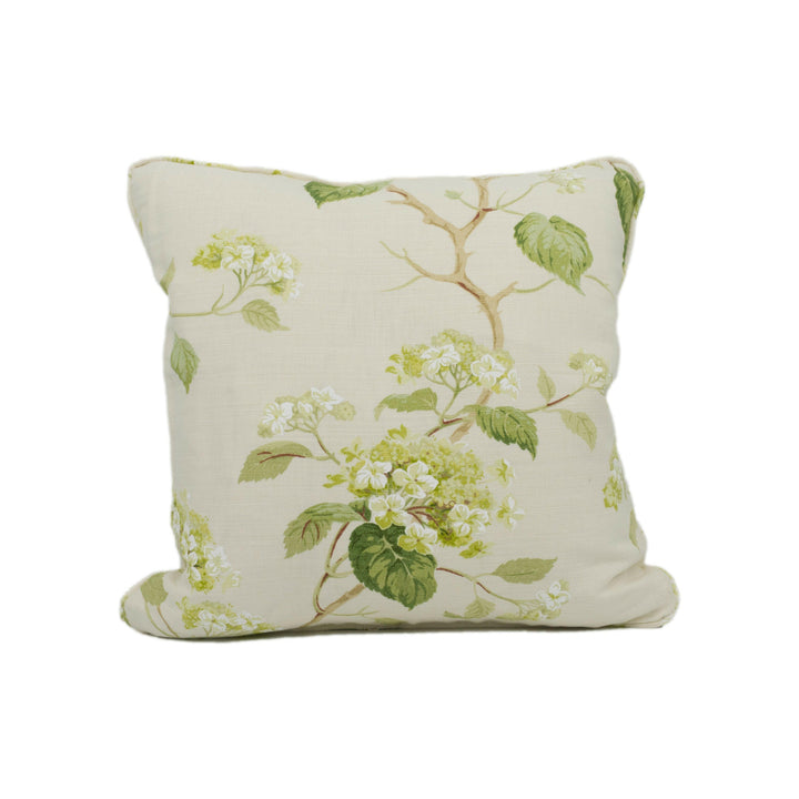 Colefax and Fowler - Summerby - Leaf Green - Sophisticated Classic Floral Designer Cushion Cover - Luxury Throw Pillow - Handmade Home Décor.