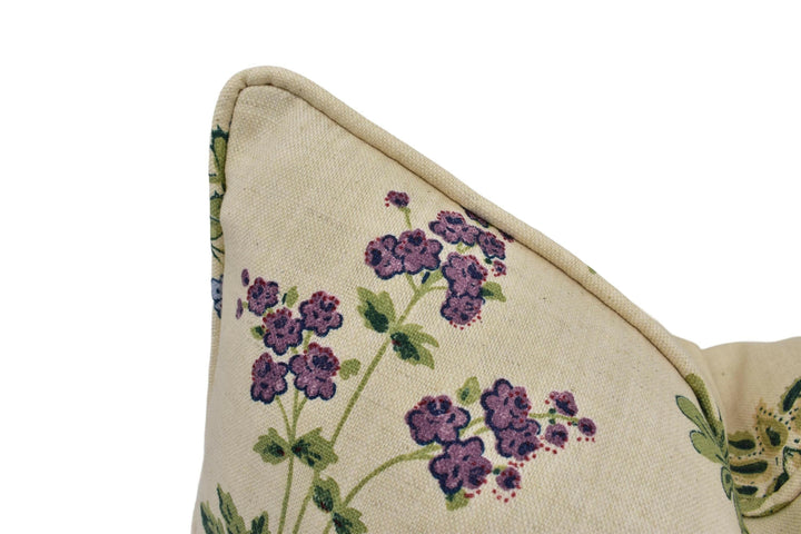 Lisa Fine - Vita - Natural - Pretty Small Scale Romantic Floral Designer Cushion Cover - Luxury Throw Pillow - Handmade Home Decor - Scatter.
