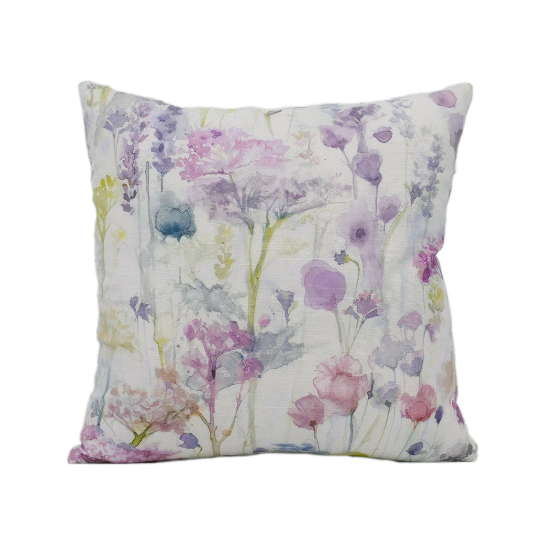 Voyage - Ilinizas - Summer - Elegant Watercolour Floral Meadow Designer Cushion Cover - Luxury Throw Pillow - Handmade Home Decor.