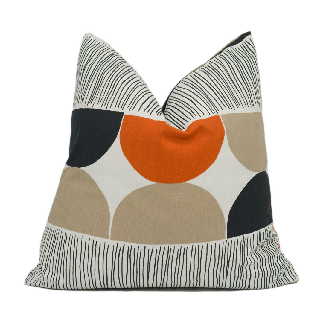Scion - Octant - Nutmeg / Paprika / Jet - Scandinavian Inspired Geometric Cushion Cover - Handmade Throw Pillow - Designer Home Décor.