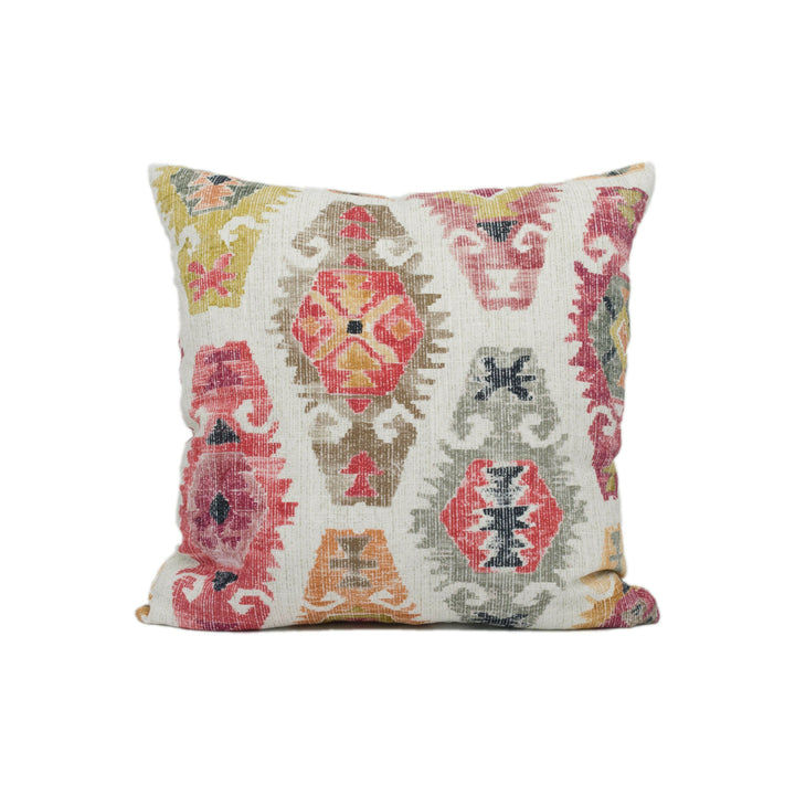 Jane Churchill - Sumba - Red / Orange - Asian Kilim Pattern Inspired  Cushion Cover - Handmade Throw Pillow - Designer Home Décor.